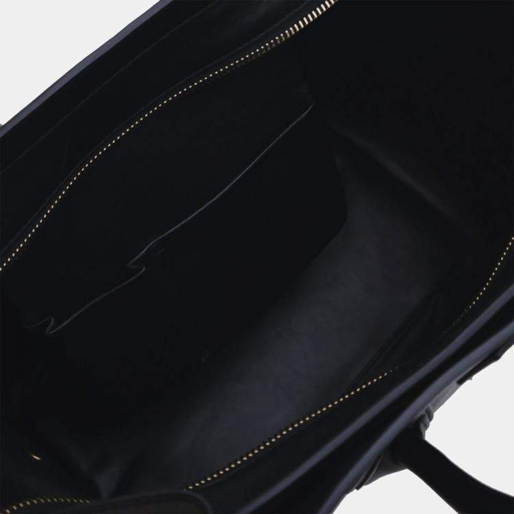 Pre Owned Celine Black Mini Calfskin Luggage Tote