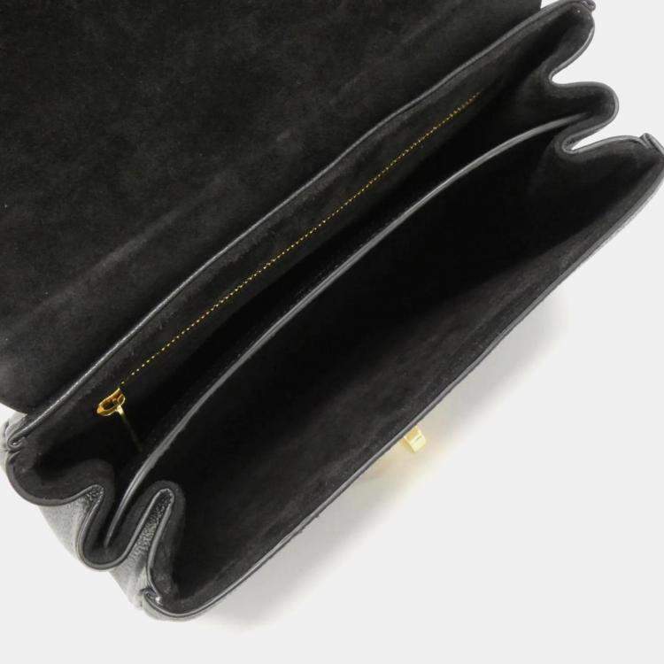 Pre Owned Celine Soft 16 Teen Black Leather Shoulder Bag