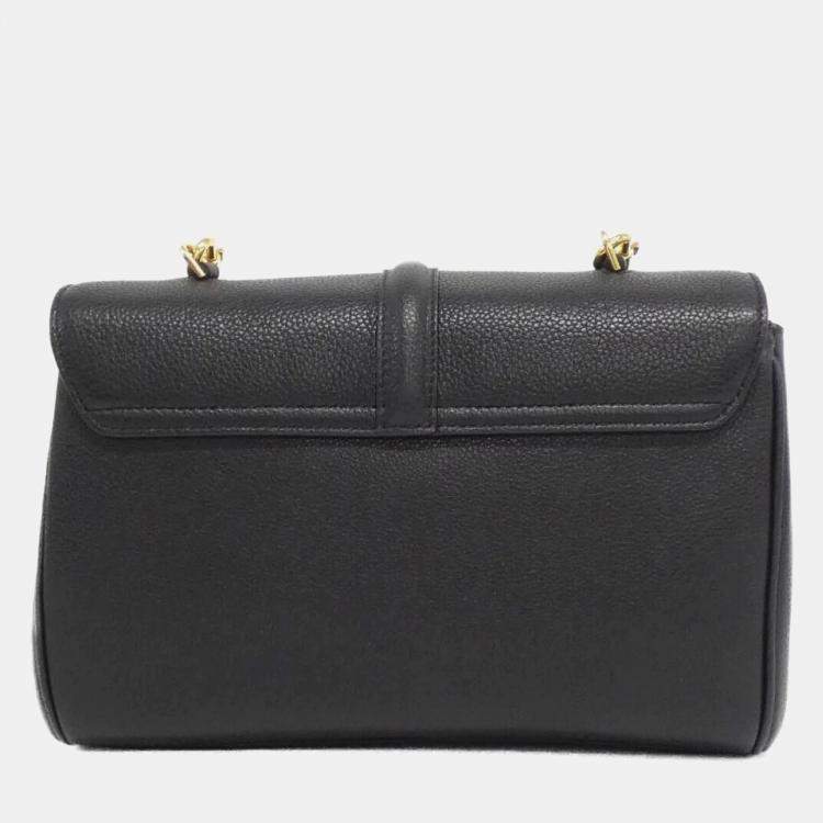 Pre Owned Celine Soft 16 Teen Black Leather Shoulder Bag