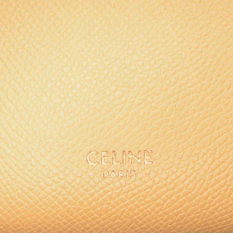 Pre Owned Celine Yellow Pico Grained Calfskin Belt Bag