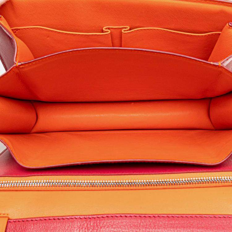 Pre Owned Celine Red Medium Calfskin Classic Box