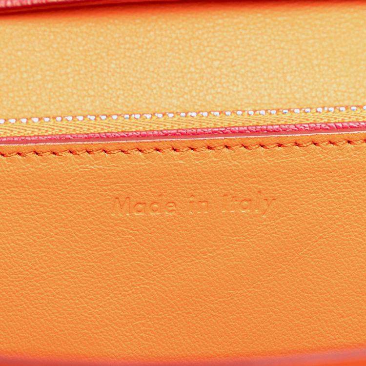 Pre Owned Celine Red Medium Calfskin Classic Box