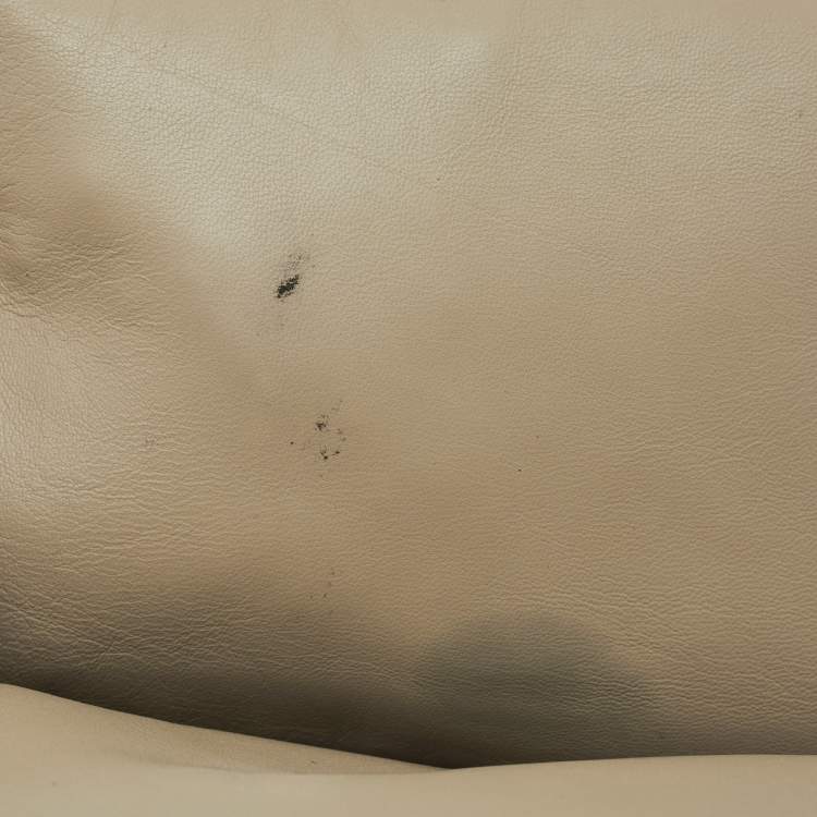 Pre Owned Celine Beige Leather Small Trio Crossbody Bag
