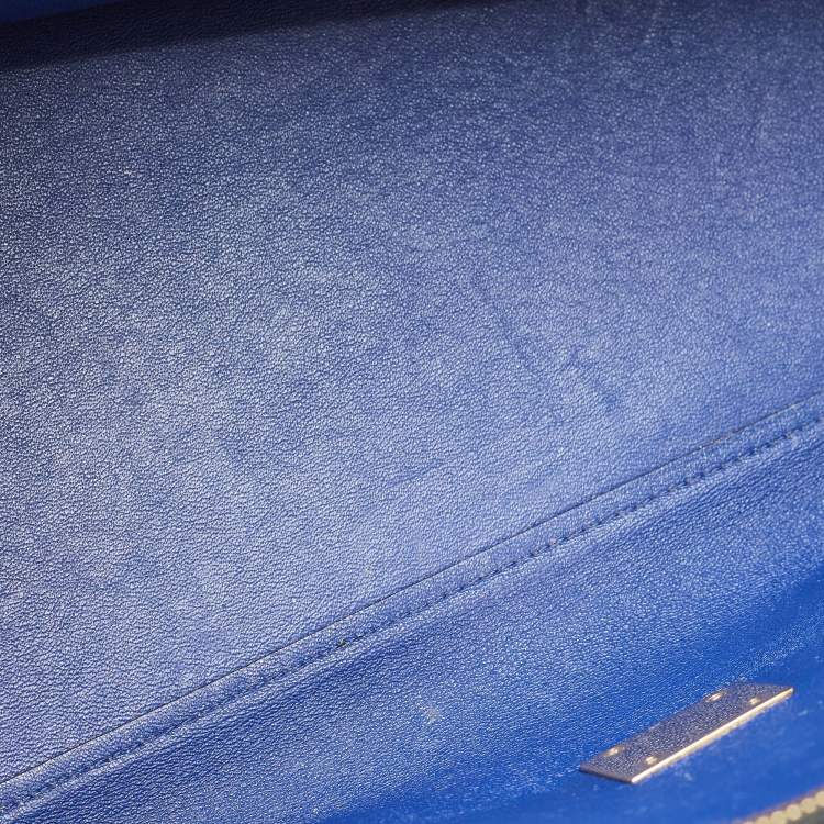 Pre Owned Celine Tricolor Leather and Suede Medium Trapeze Top Handle Bag