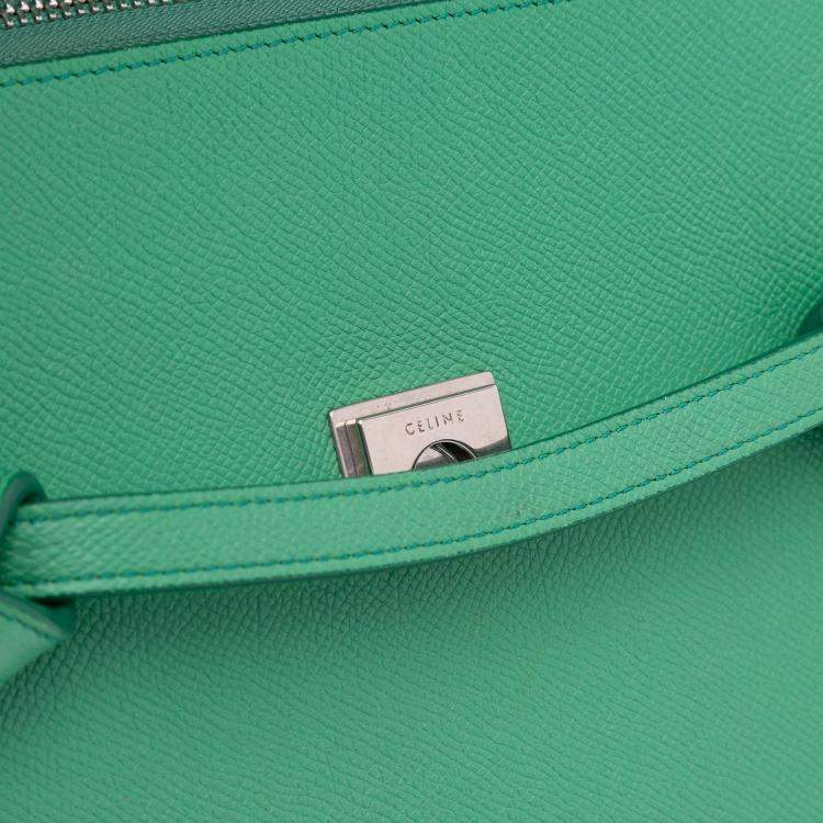 Pre Owned Celine Green Mini Grained Calfskin Belt Bag