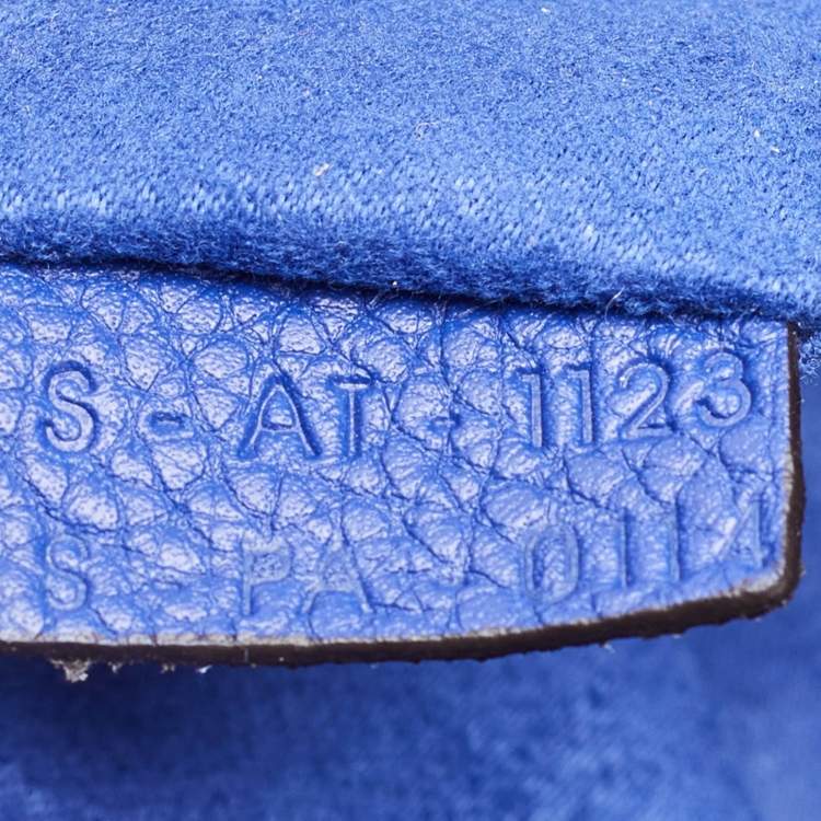 Pre Owned Celine Blue Leather Micro Luggage Tote