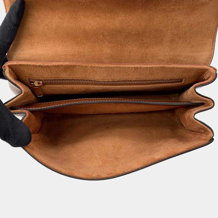 Pre Owned Celine Teen Soft 16 Tan Leather Shoulder Bag