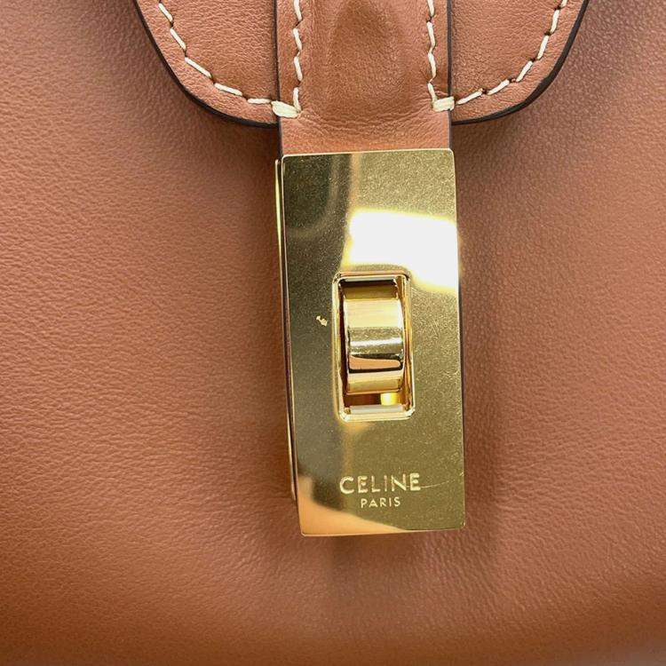 Pre Owned Celine Teen Soft 16 Tan Leather Shoulder Bag