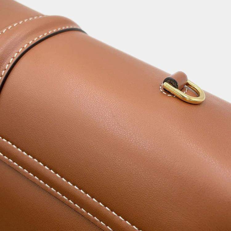 Pre Owned Celine Teen Soft 16 Tan Leather Shoulder Bag