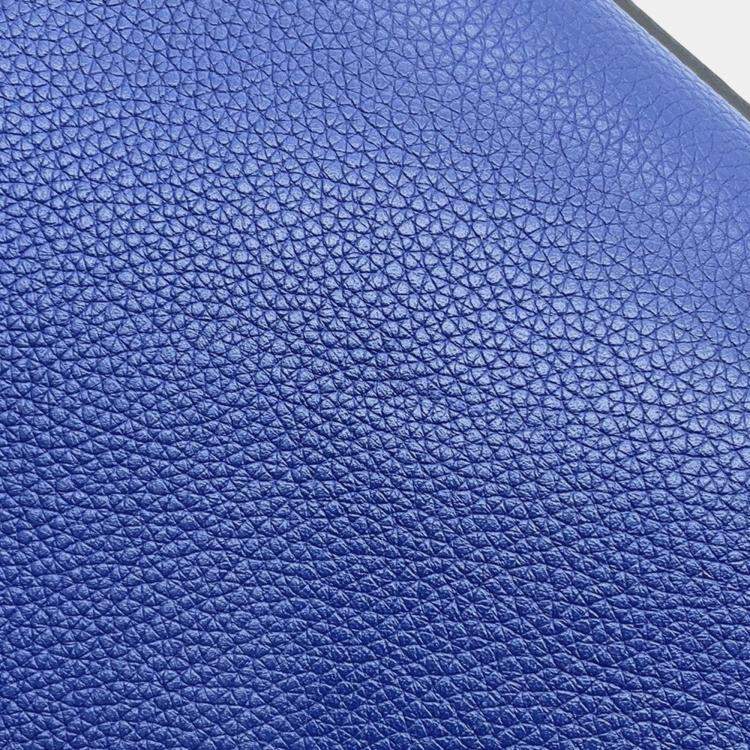 Pre Owned Celine Luggage Micro Blue Leather Tote Bag