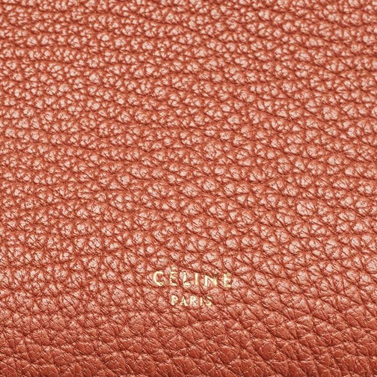 Pre Owned Celine Brown Leather Mini Belt Top Handle Bag