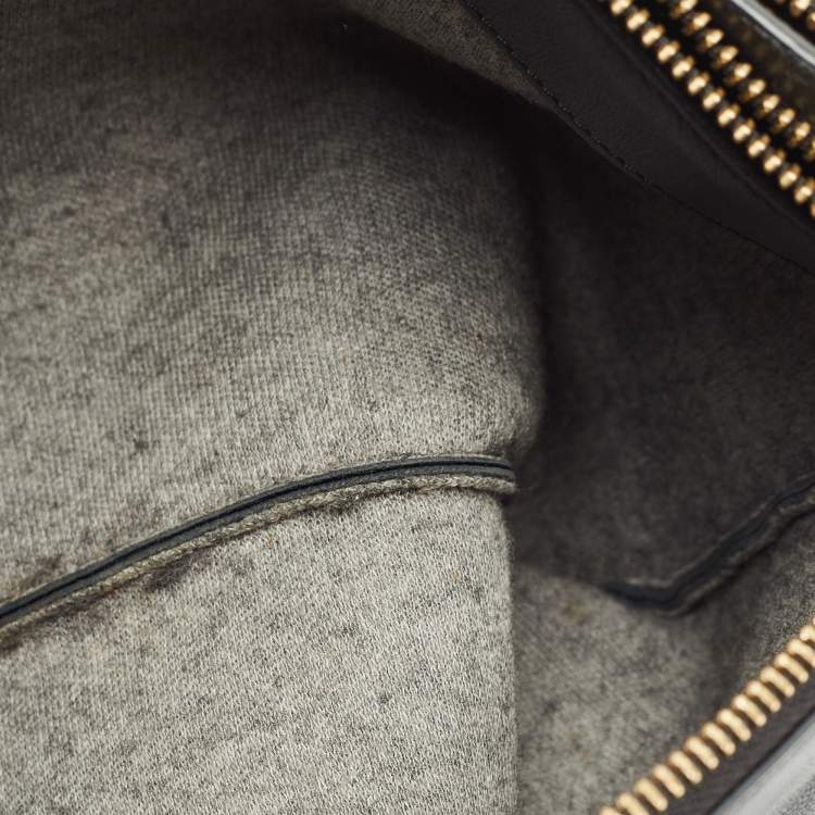 Pre Owned Céline Black Leather Large Trio Crossbody Bag