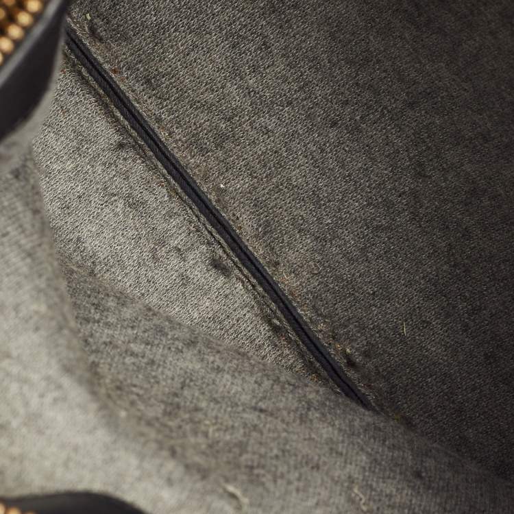 Pre Owned Céline Black Leather Large Trio Crossbody Bag