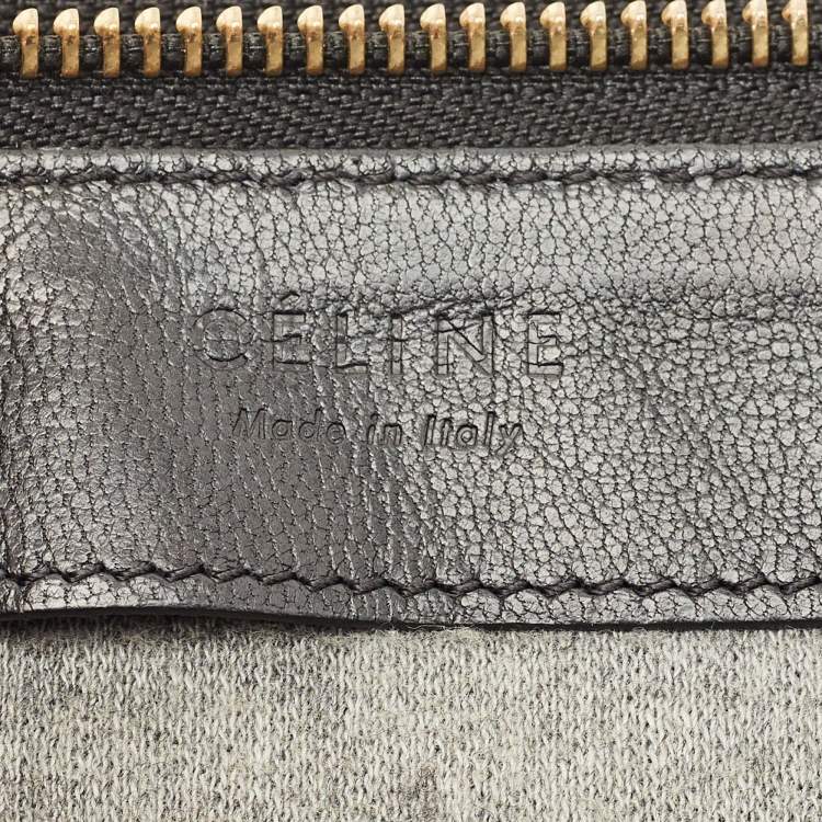 Pre Owned Céline Black Leather Large Trio Crossbody Bag