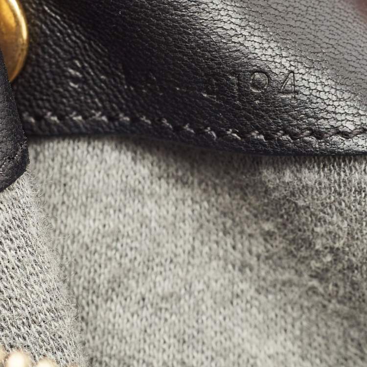 Pre Owned Céline Black Leather Large Trio Crossbody Bag