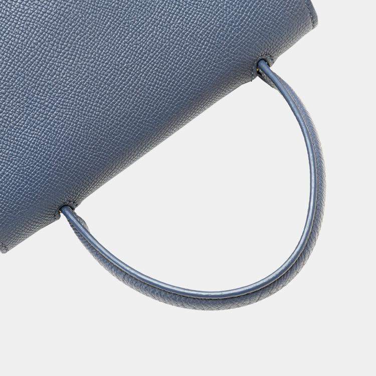Pre Owned Celine Blue Nano Grained Calfskin Belt Bag