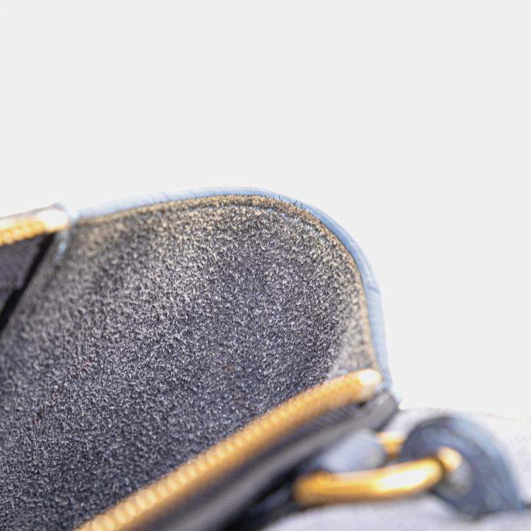 Pre Owned Celine Blue Nano Grained Calfskin Belt Bag