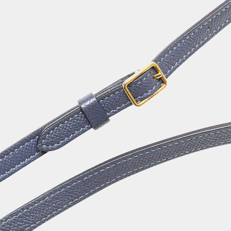 Pre Owned Celine Blue Nano Grained Calfskin Belt Bag