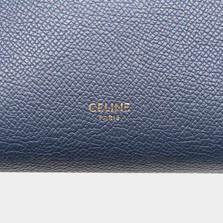 Pre Owned Celine Blue Nano Grained Calfskin Belt Bag