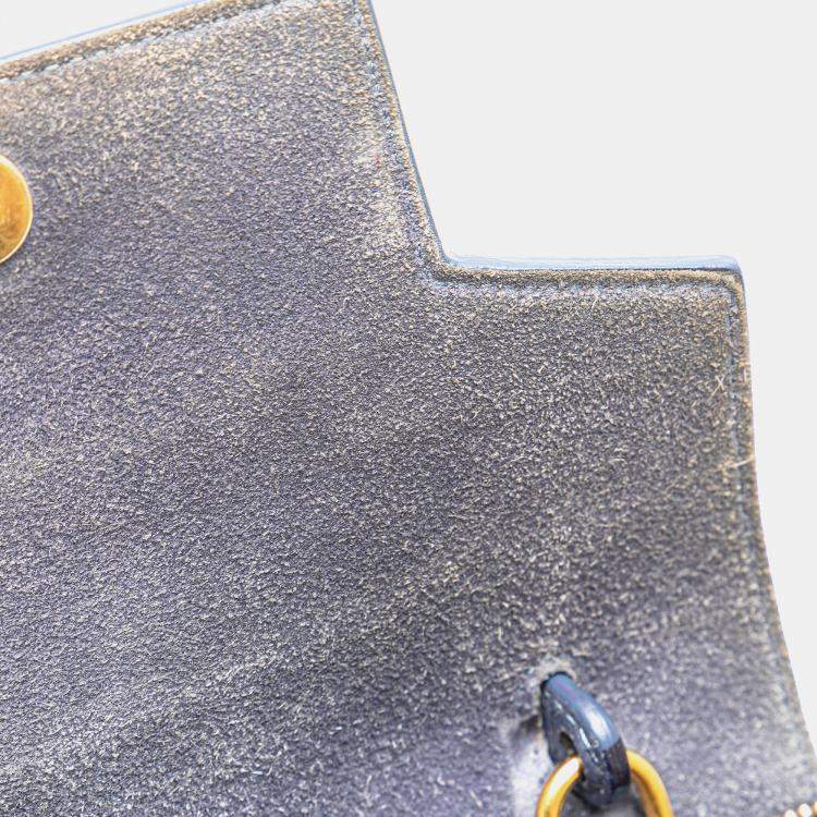 Pre Owned Celine Blue Nano Grained Calfskin Belt Bag