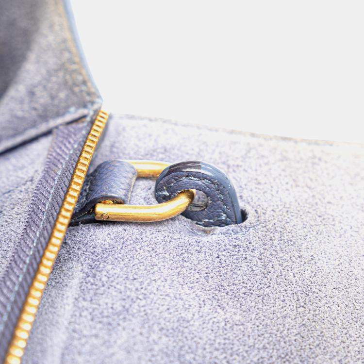 Pre Owned Celine Blue Nano Grained Calfskin Belt Bag