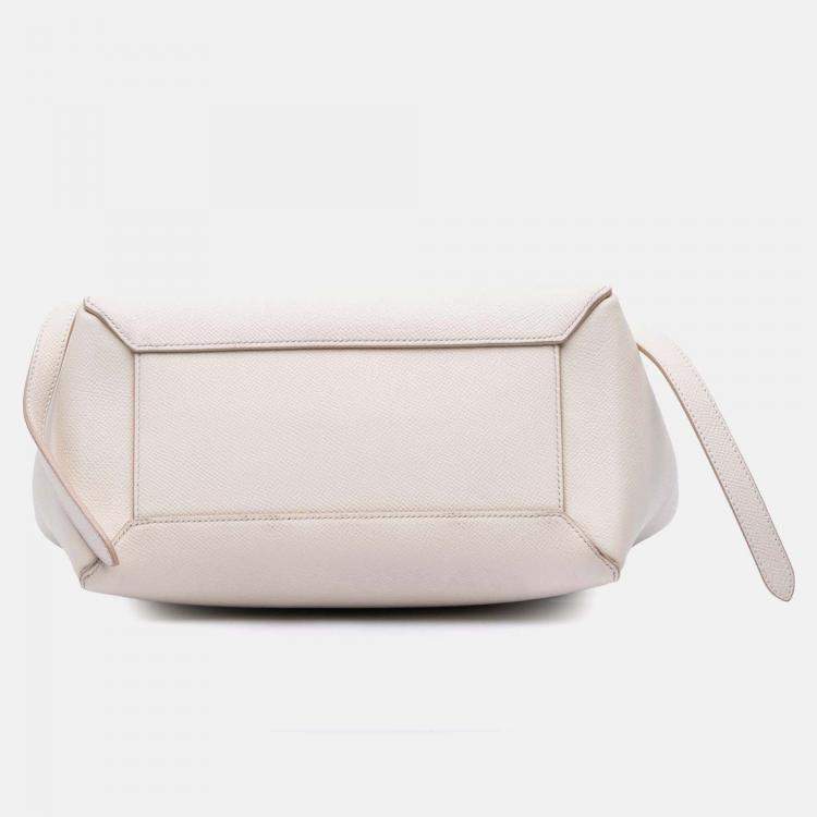 Pre Owned Celine Beige Micro Grained Calfskin Belt Bag