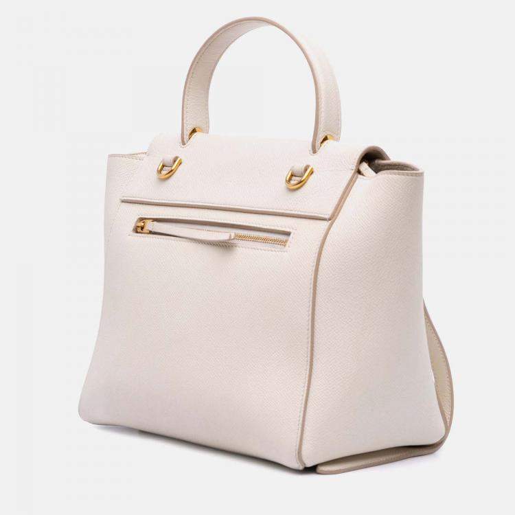 Pre Owned Celine Beige Micro Grained Calfskin Belt Bag