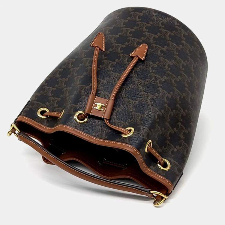 Pre Owned Celine Brown PVC Triumph Clara Bag