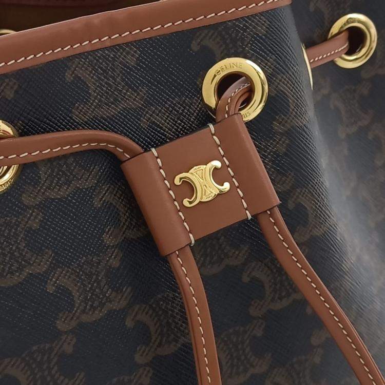 Pre Owned Celine Brown PVC Triumph Clara Bag