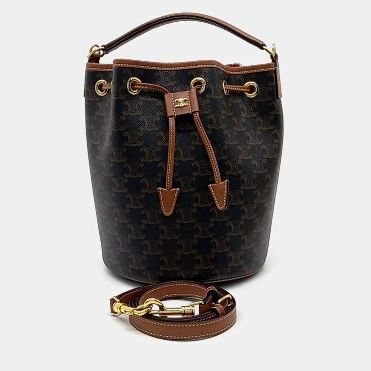 Pre Owned Celine Brown PVC Triumph Clara Bag