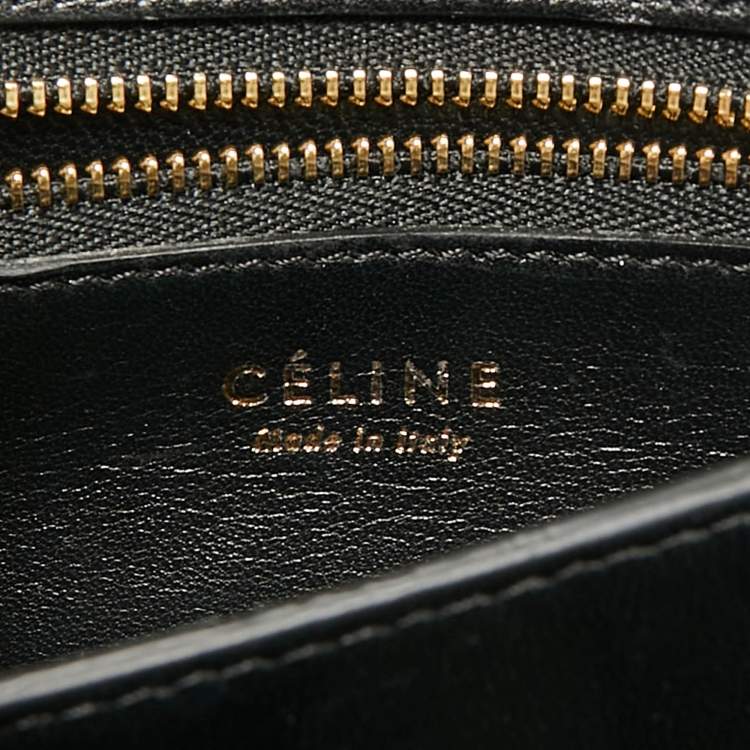 Pre Owned Celine Black Stingray and Leather Small Classic Box Flap Bag