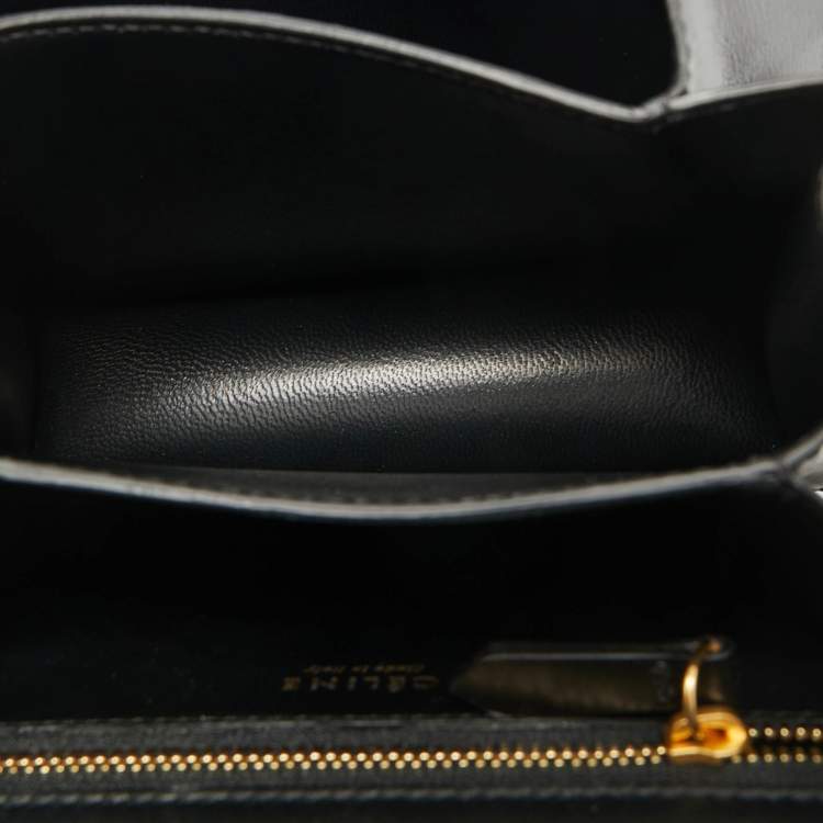 Pre Owned Celine Black Stingray and Leather Small Classic Box Flap Bag