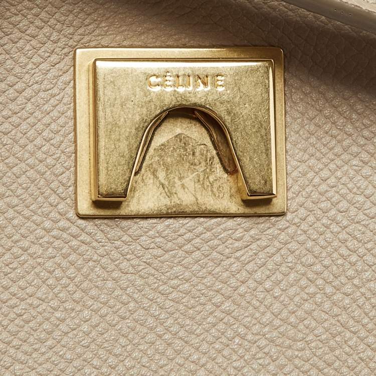 Pre Owned Celine Beige Leather Micro Belt Bag