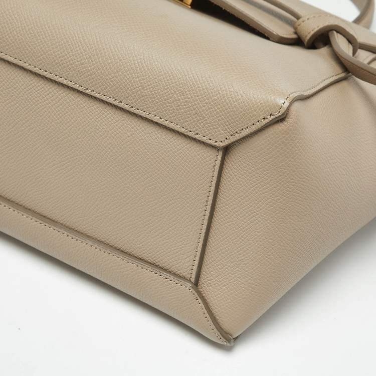 Pre Owned Celine Beige Leather Micro Belt Bag