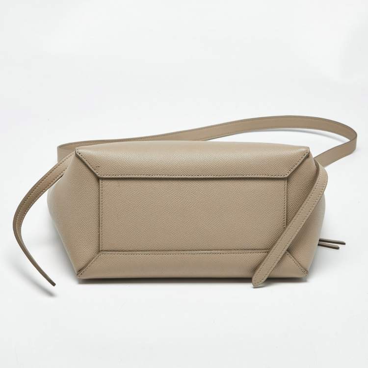 Pre Owned Celine Beige Leather Micro Belt Bag