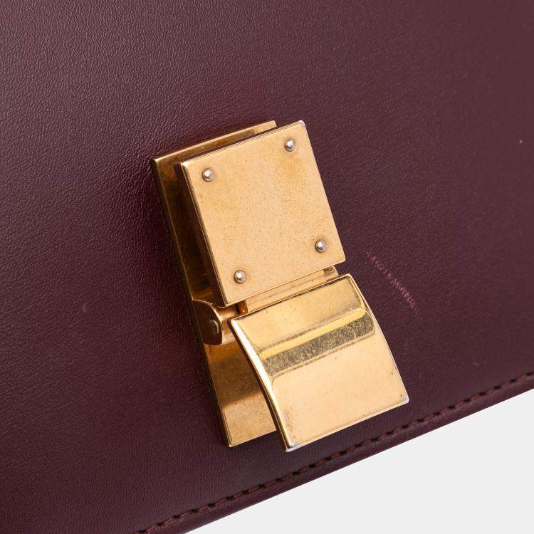 Pre Owned Celine Red Small Calfskin Classic Box