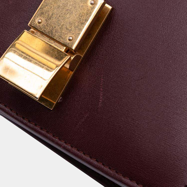 Pre Owned Celine Red Small Calfskin Classic Box