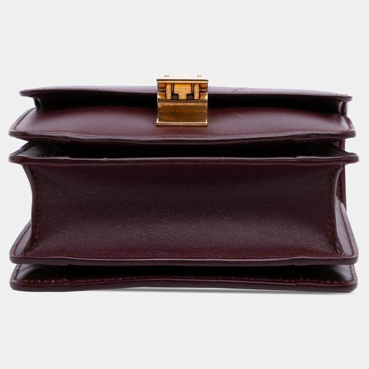 Pre Owned Celine Red Small Calfskin Classic Box