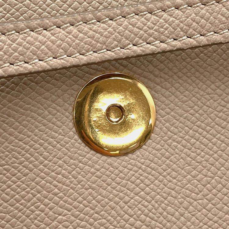 Pre Owned Celine Belt Bag Nano Beige Leather Top Handle Bag