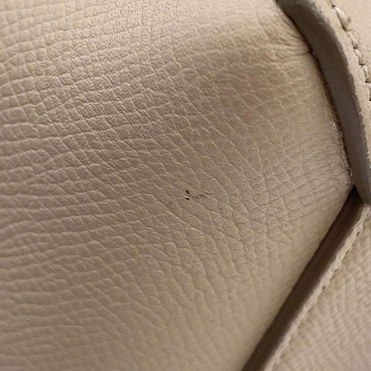 Pre Owned Celine Belt Bag Nano Beige Leather Top Handle Bag