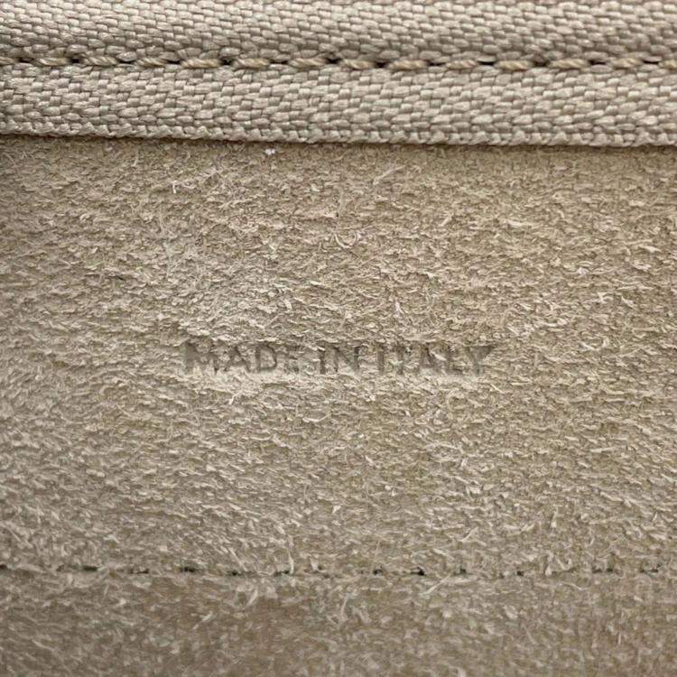 Pre Owned Celine Belt Bag Nano Beige Leather Top Handle Bag
