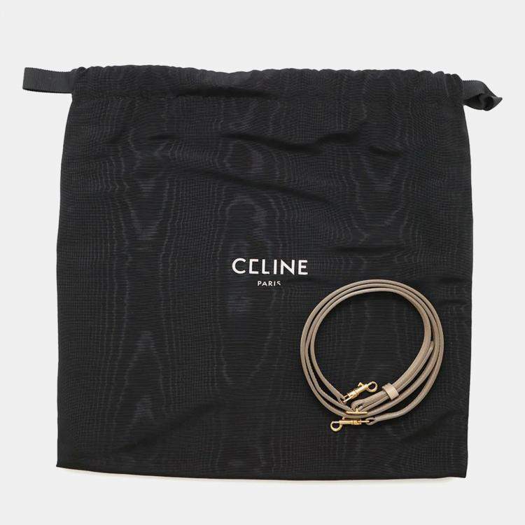 Pre Owned Celine Belt Bag Nano Beige Leather Top Handle Bag