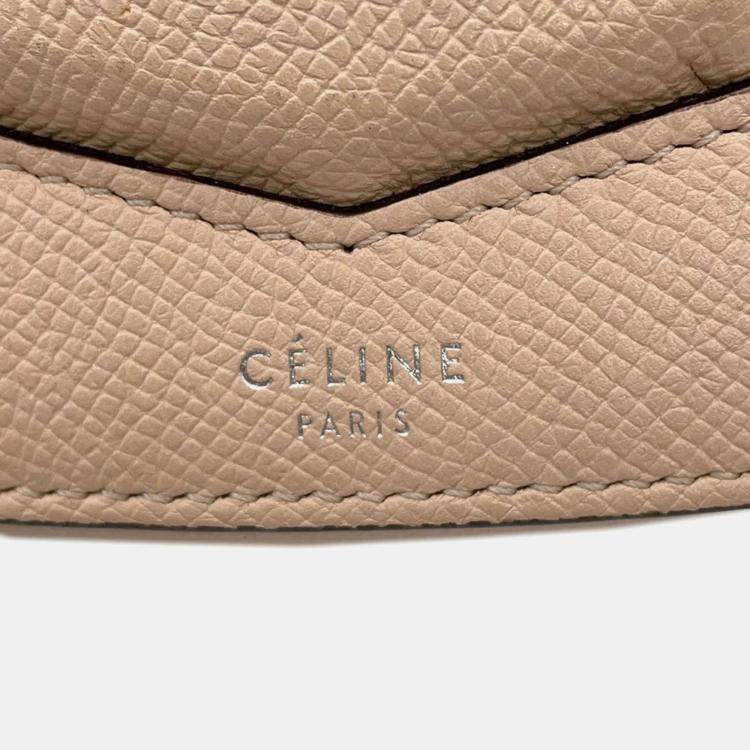 Pre Owned Celine Trotter Small Jasmin Flower Leather Shoulder Bag