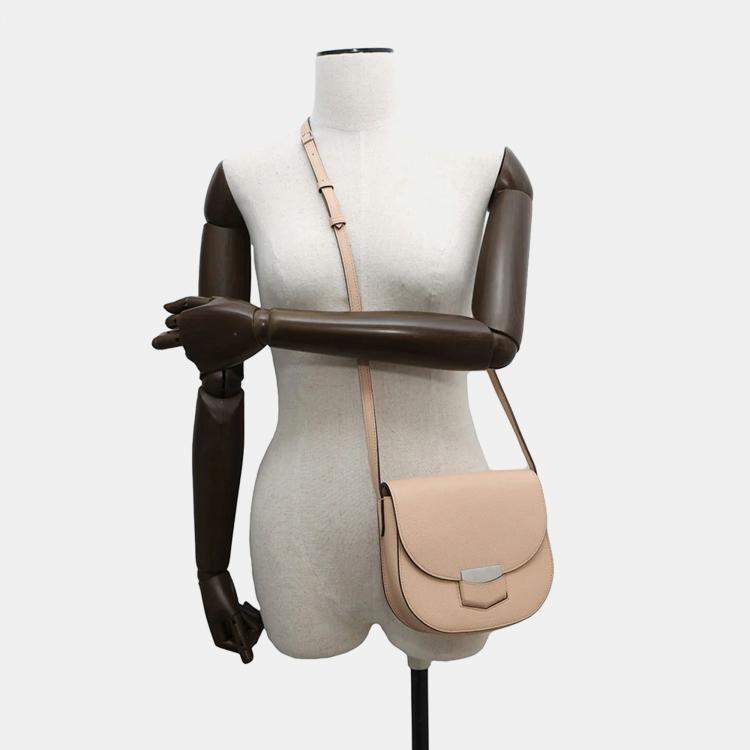 Pre Owned Celine Trotter Small Jasmin Flower Leather Shoulder Bag
