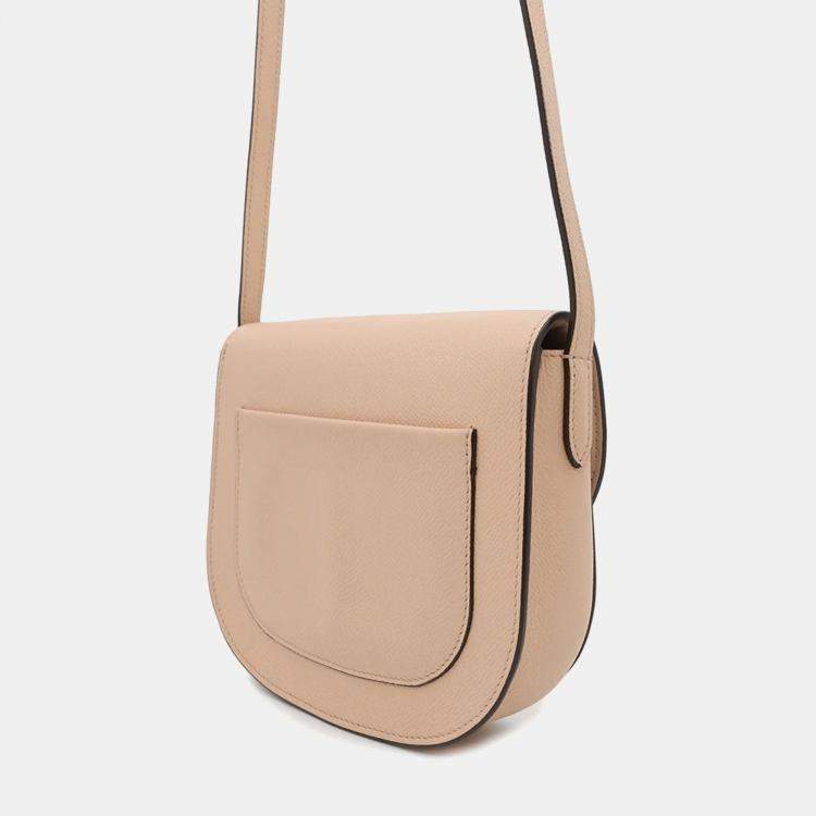 Pre Owned Celine Trotter Small Jasmin Flower Leather Shoulder Bag