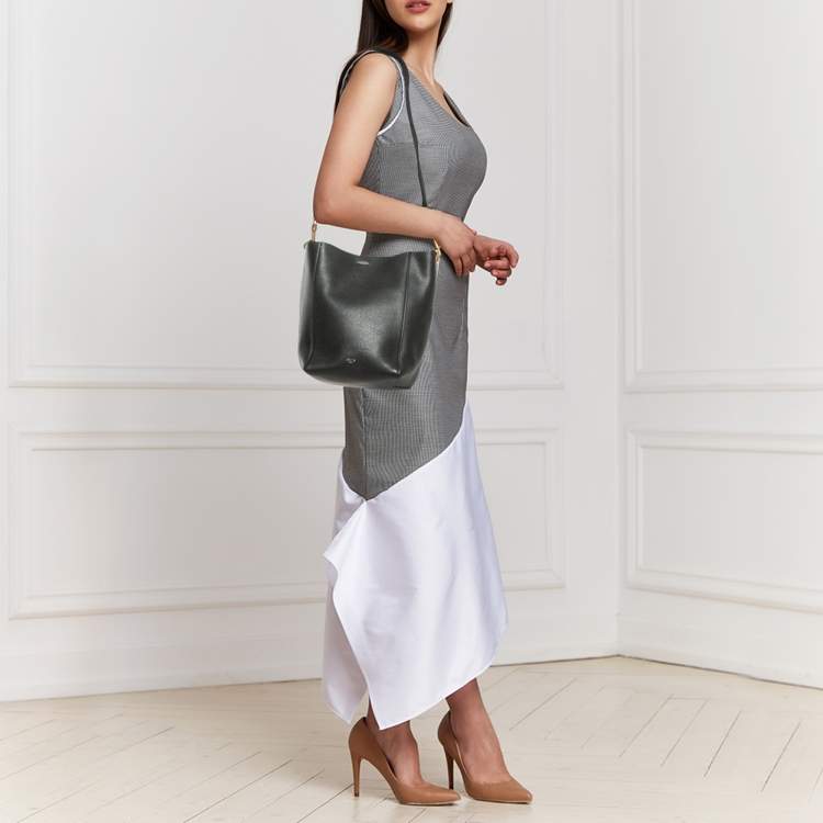 Pre Owned Celine Black Leather Small Sangle Bucket Bag