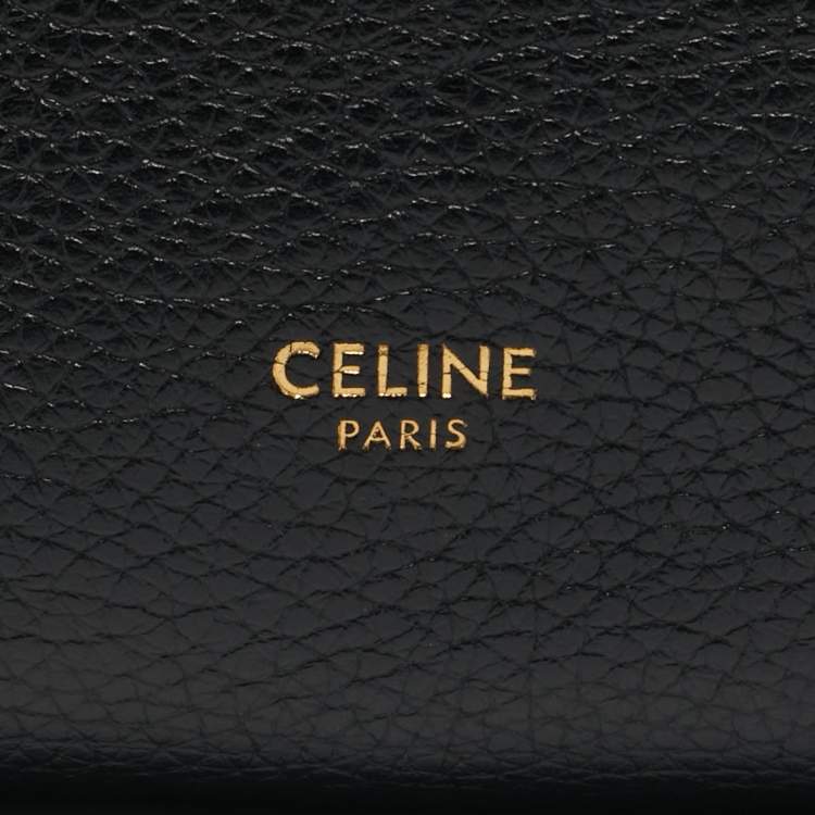 Pre Owned Celine Black Leather Small Sangle Bucket Bag