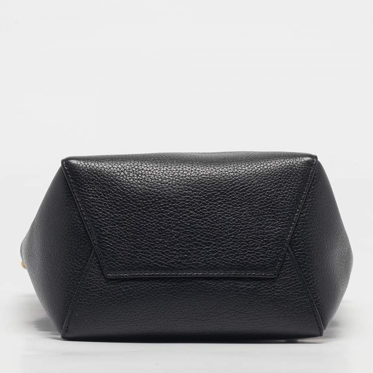 Pre Owned Celine Black Leather Small Sangle Bucket Bag