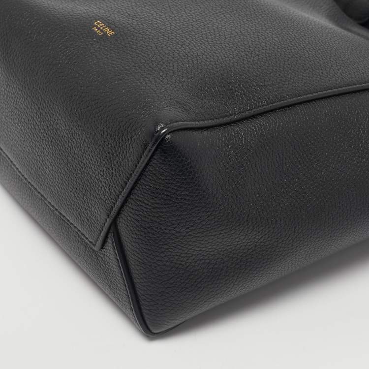 Pre Owned Celine Black Leather Small Sangle Bucket Bag