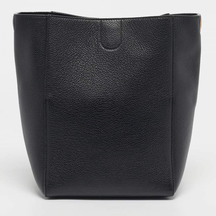 Pre Owned Celine Black Leather Small Sangle Bucket Bag